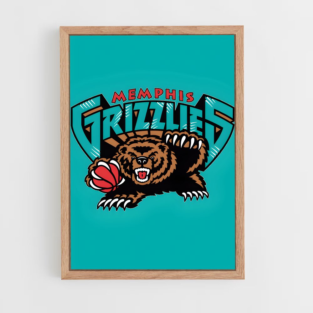 Poster Grizzlies en Action – affiche Basketball (vue 4)